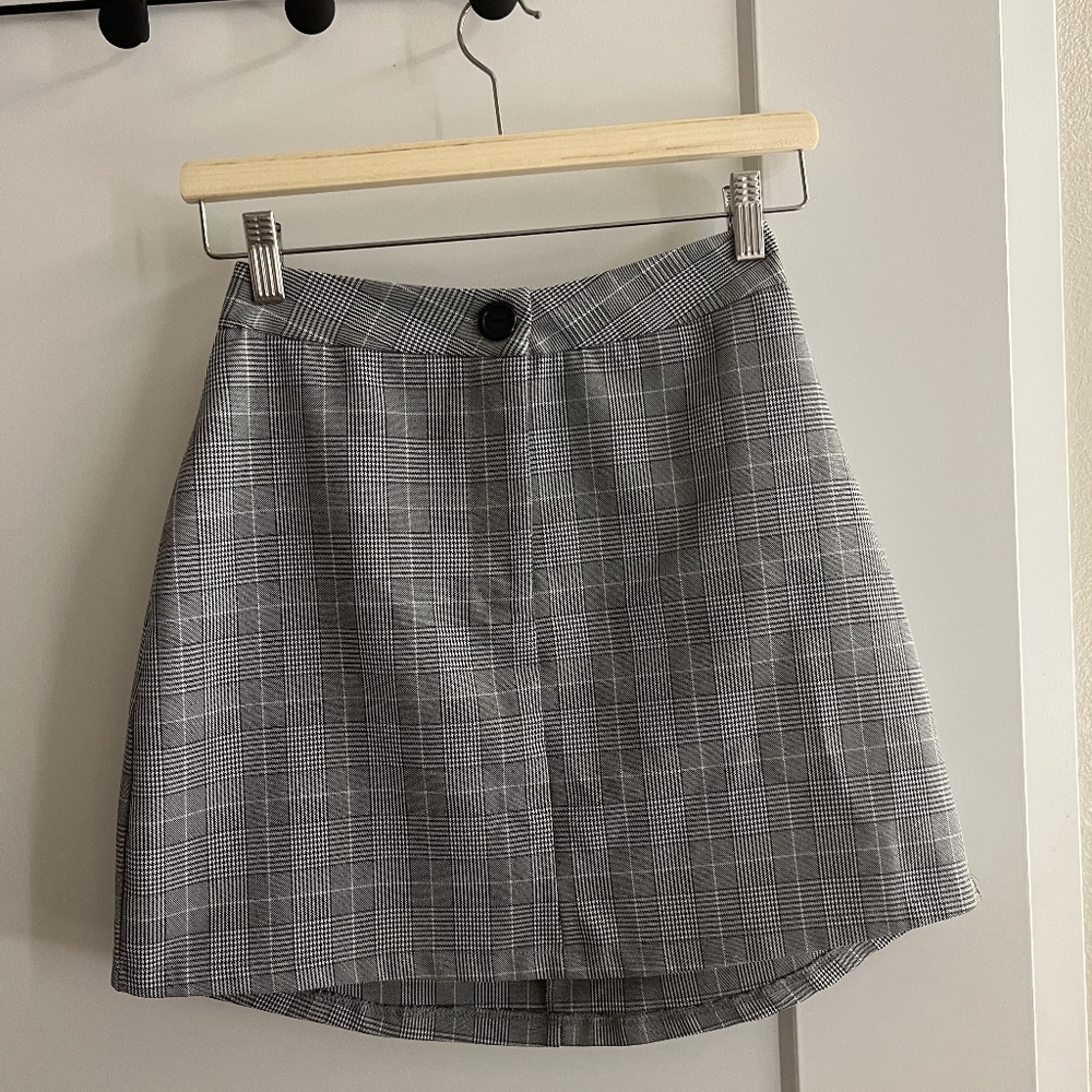 Plaid Mini, High waisted Skirt